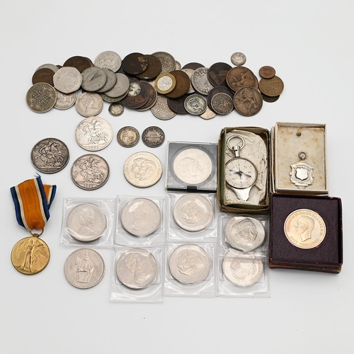 117 - Collection of decimal and pre-decimal coinage, primarily British and base metal. This comprises a nu... 