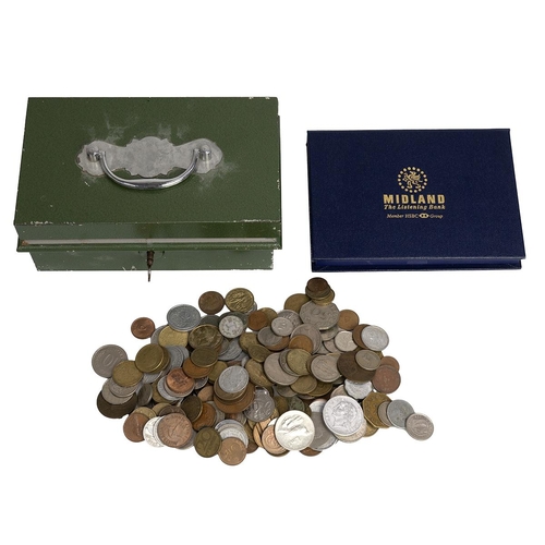 118 - Collection of British coins including bronze Pennies, commemorative Crown coins, 20th century world ... 