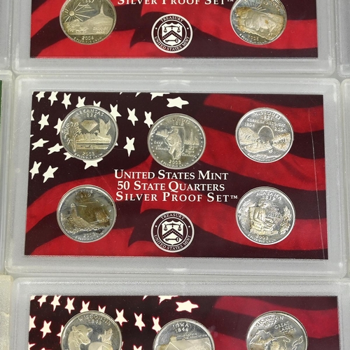 120 - Collection of American coinage, much in silver, including a range of 1oz $1 coins (Morgan Dollars, P... 