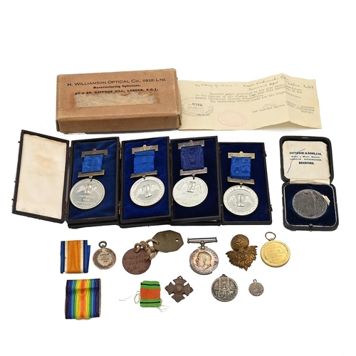 127 - WW1 Medals & Others presented to 5826 Pte Charles Costin, 16th London Rifles. Comprises Defence & Vi... 