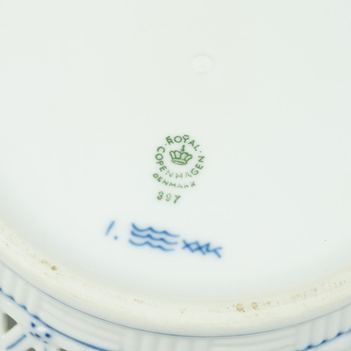 153 - Royal Copenhagen fluted salad bowl model 579 and lace fruit bowl model 397 each date marked 1992-199... 