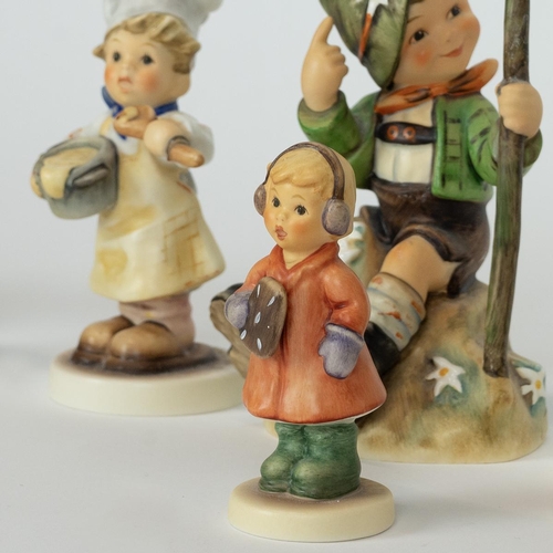 159 - Hummel for Goebel figurines to include: 311 'Kiss Me', 123 'Max & Maritz', 16/1 'Little Hiker', 20 '... 