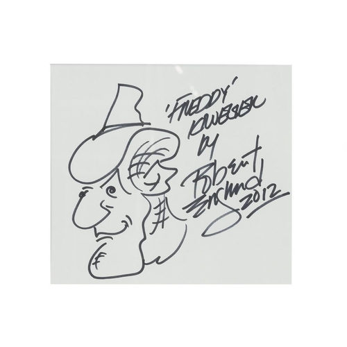 199 - Robert Englund (b.1947) original framed autograph and drawing of Freddy Kreuger, the famous characte... 