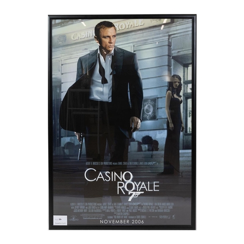 261 - James Bond cinema posters (4). Casino Royale c2006 (framed), Casino Royale c2006 double sided (pre r... 