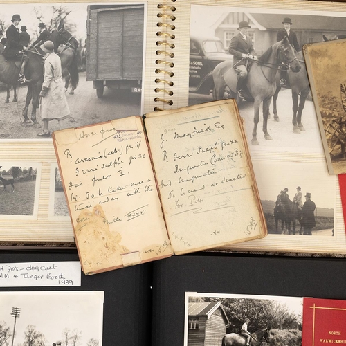 296 - Collection of Hunting and Equestrian photographs, Notes and Other Items. Most early-mid 20th century... 