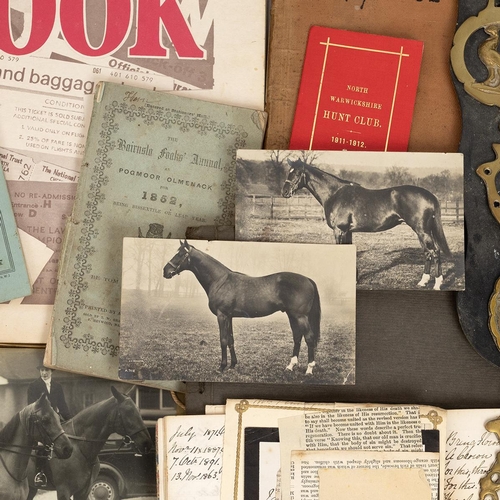 296 - Collection of Hunting and Equestrian photographs, Notes and Other Items. Most early-mid 20th century... 