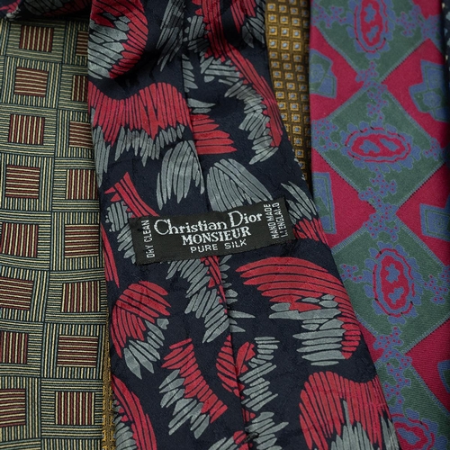 298 - 14 vintage designer ties including four by Christian Dior, two Burberrys, two Gucci, two Yves Saint ... 