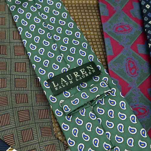 298 - 14 vintage designer ties including four by Christian Dior, two Burberrys, two Gucci, two Yves Saint ... 