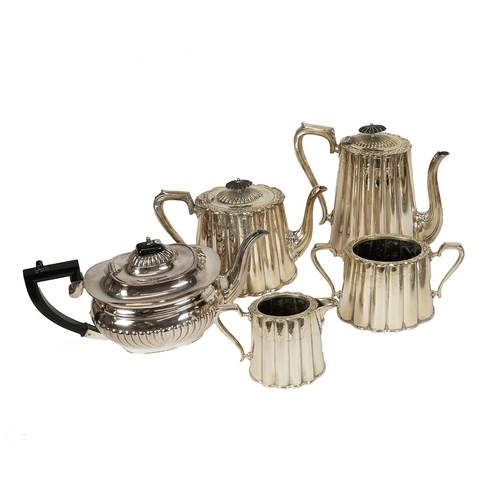 308 - Silver-plated items to include a kettle on stand, large oval tray, condiment set, tea service and ot... 