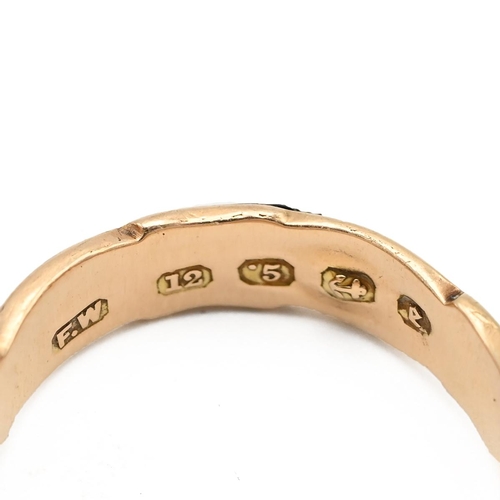 35 - A Victorian 12ct gold ring, 2.8 grams, a gold plated tie pin , 18ct gold fillings 2.1 grams, a 1964 ... 