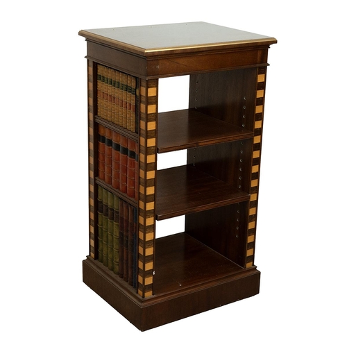 352 - Contemporary bespoke bookshelf cabinet. Mahogany construction with rosewood and ash banded details t... 