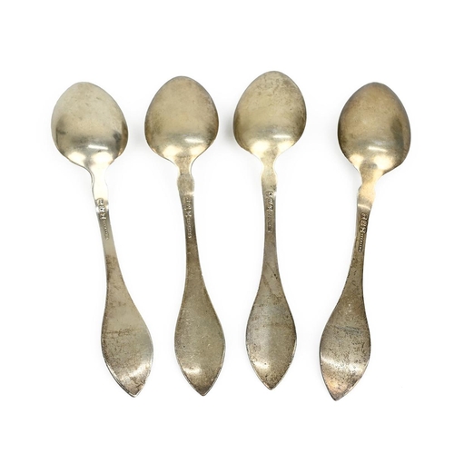 40 - Four silver spoons, hallmarked Birmingham 1929 with the insignia for the Victoria Rifles of Canada t... 