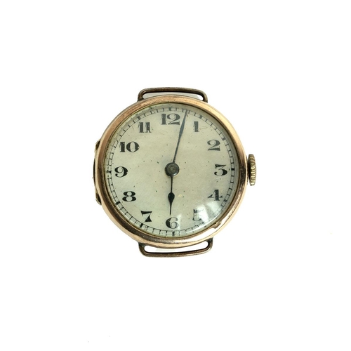 52 - 9ct gold cased 15 jewel Swiss made lady's wristwatch, 12.27 grams, along with a silver basket, two b... 