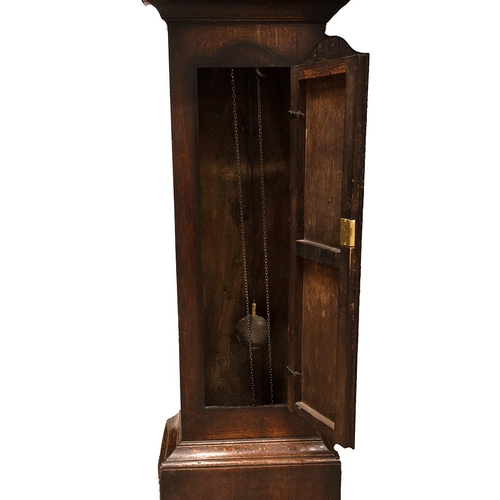 64 - Nathaniel Voyce (1705 - 1770) of Mitcheldean, mid 18th Century oak longcase clock the square hood wi... 