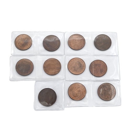 70 - Eleven King George V And King George VI Pennies, including 1912, 1913, 1920, 1921, 1927, 1928, 1935,... 