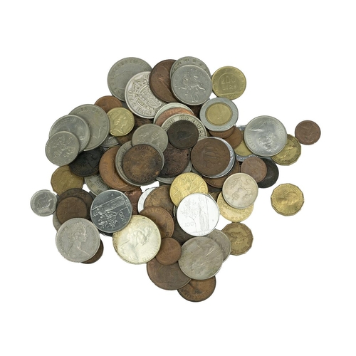 78 - Collection of primarily British coins including a small amount of pre-1947 and pre-1920 silver, a la... 