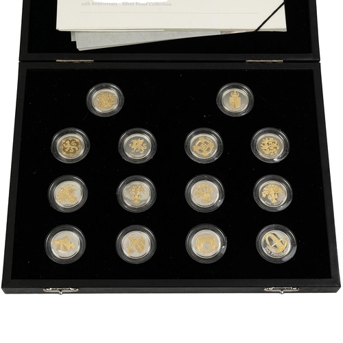 81 - Premium Royal Mint silver proof coin and sets. Including a 25th anniversary of the £1 coin silver pr... 