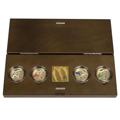 83 - 2002 Commonwealth Games Manchester silver proof piedfort four coin set from The Royal Mint in the or... 