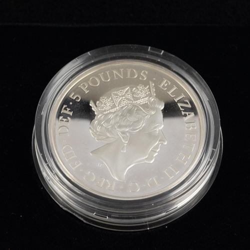 96 - 2017 House of Windsor Centenary silver proof piedfort £5 coin from The Royal Mint in the original pr... 