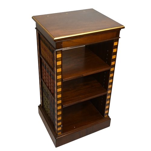 352 - Contemporary bespoke bookshelf cabinet. Mahogany construction with rosewood and ash banded details t... 