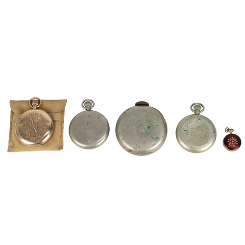 33 - Vintage Ferel jump watch with expandable strap; 5 x gold or silver plated pocket watches including t... 
