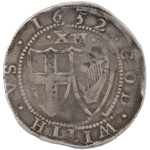 103 - 1652 Commonwealth silver Shilling, double struck, sun mintmark (S 3217, North 2724). Obverse: Englis... 