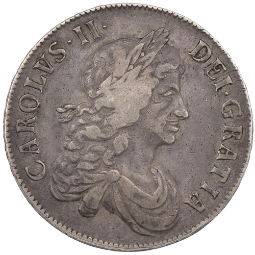 132 - 1670/69 Charles II silver Crown, 'VICESIMO SECVNDO' regnal year (S 3357, ESC 41, Bull 381). Obverse:... 