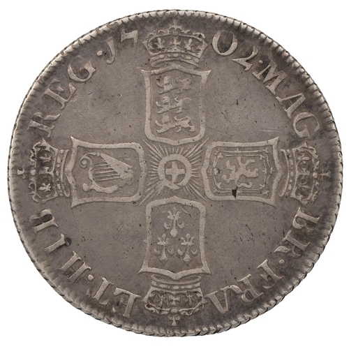 186 - 1702 Anne silver 'VIGO' Shilling (S 3585, ESC 1130, Bull 1387). Obverse: first draped effigy, facing... 