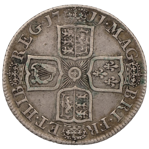 189 - 1711 Anne silver Shilling, London, fourth bust (S 3618, ESC 1158, Bull 1408). Obverse: fourth draped... 