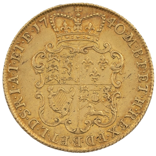 204 - 1740/39 George II gold Two Guineas (S 3668, Bull EGC 575). Obverse: intermediate laureate head, faci... 