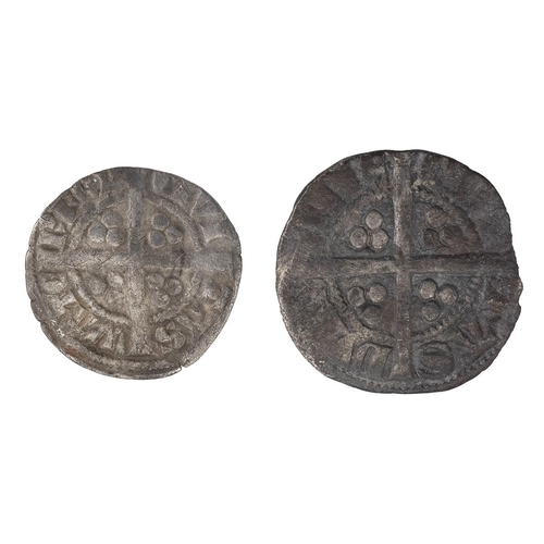 21 - Two (2) Edward I (1272-1307) Irish silver coins, including a Dublin Penny, VG; and a Waterford Halfp... 