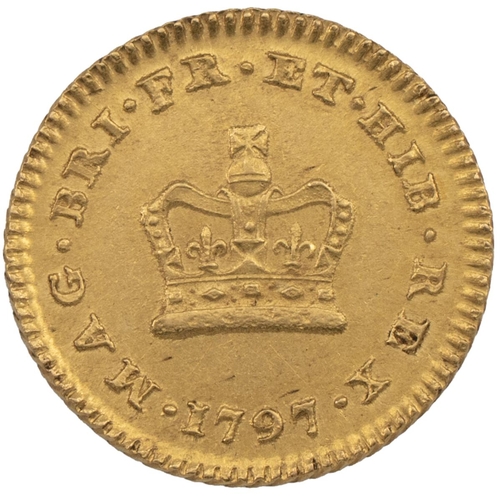 226 - 1797 George III gold Third Guinea (S 3738, Bull EGC 867). Obverse: first laureate head, facing right... 