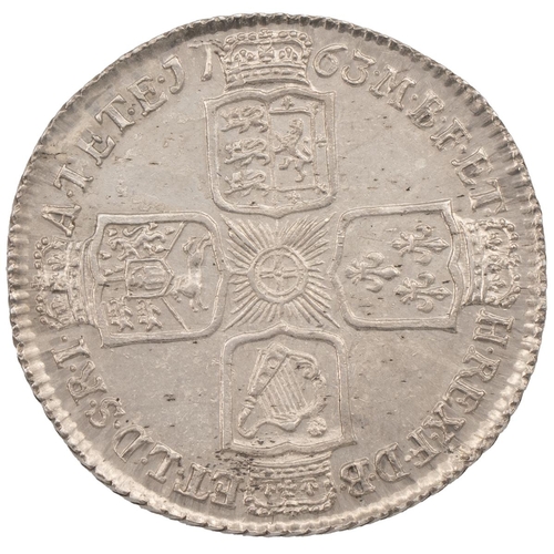 230 - 1763 George III silver 'Northumberland' Shilling - scarce (S 3742, ESC 1214, Bull 2124). Obverse: yo... 