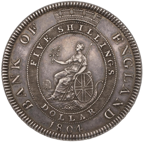 234 - 1804 George III silver Dollar, Bank of England issue (S 3768). Obverse: right-facing laureate draped... 