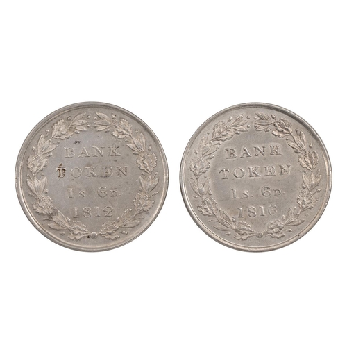 238 - Two (2) George III (1760-1820)(1760-1820) silver Eighteenpence tokens, Bank of England issue (S 3772... 