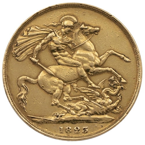 254 - 1823 George IV gold Double Sovereign/Two Pounds (S 3798, Marsh T6). Obverse: left-facing bare head b... 