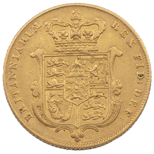 256 - 1826 George IV gold Sovereign (S 3801, Marsh 11). Obverse: left-facing bare head bust with the date ... 