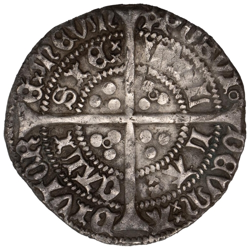 27 - Henry VI silver Groat, annulet issue (1422-1427), Calais, (S 1836, North 1427). Obverse: crowned fac... 