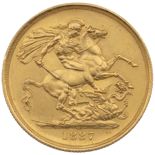 272 - 1887 Victoria gold Double Sovereign/Two Pounds, London (S 3865, Marsh T23). Obverse: left-facing 'Ju... 