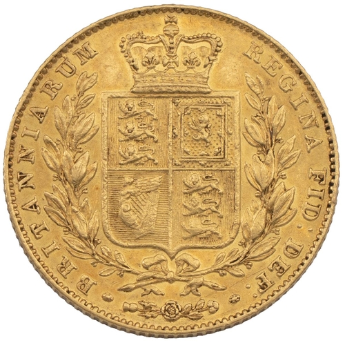 273 - 1842 Victoria gold Sovereign, closed 2 (S 3852, Marsh 25). Obverse, smaller Young Head portrait by W... 