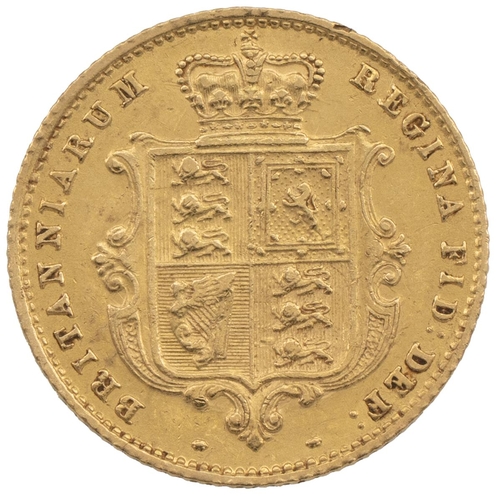 285 - 1860 Victoria gold Half Sovereign, London (S 3859A, Marsh 434). Obverse: left-facing 'Young Head' po... 