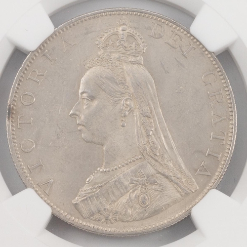 300 - 1887 Victoria silver Double Florin with Roman date (S 3922, ESC, 394, Bull 2695). Obverse: 'Jubilee ... 