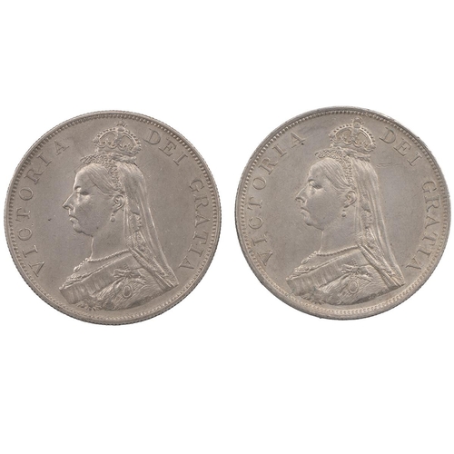 301 - Two (2) Victoria (1837-1901) silver Double Florins (S 3923), including 1887 and 1889. Grades: aEF - ... 