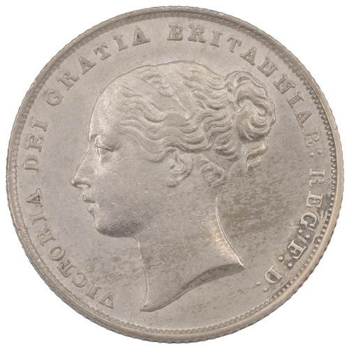 322 - 1849 Victoria silver Shilling - scarce (S 3904, ESC 1295, Bull 2995). Obverse: second 'Young Head' f... 