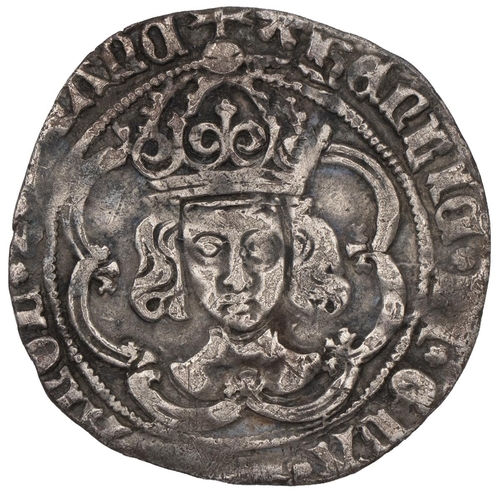 35 - Henry VII (1485-1509) silver Groat, facing bust issue, class IIIb, pansy mintmark (S 2198A, North 17... 