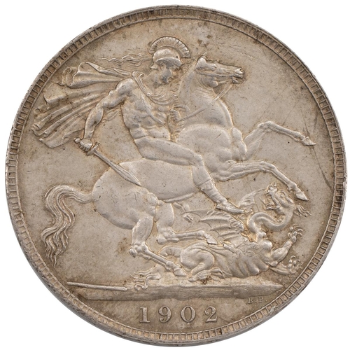 352 - 1902 Edward VII silver Crown (S 3978, ESC 361, Bull 3560). Obverse: right-facing bare-headed bust wi... 