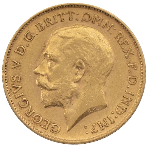 361 - 1912 George V gold London mint Half Sovereign (S 4006, Marsh 527). Obverse: left-facing bare head bu... 