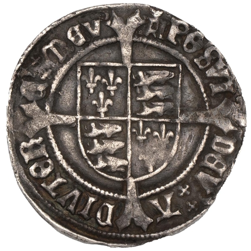 37 - Henry VIII silver Groat, posthumous coinage (1509-1526), London mint, castle mintmark (S 2316, North... 