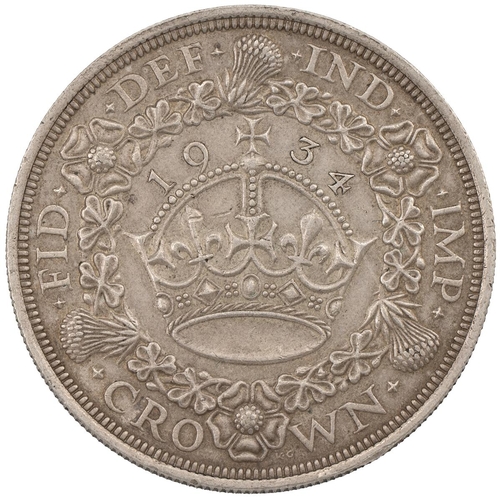 373 - 1934 George V silver 'Wreath' Crown - rarest issue in this series (S 4036, ESC 374, Bull 3647). Obve... 