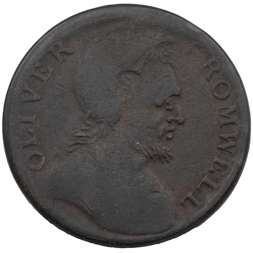 388 - Ireland, 'Evasion' Halfpenny copper token (c1782-c1799), Oliver Cromwell (Aitkins 414). Obverse: lef... 